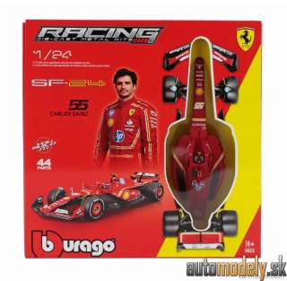 Bburago - FERRARI - F1 SF-24 TEAM SCUDERIA FERRARI N 55 SEASON 2024 CARLOS SAINZ - 1:24